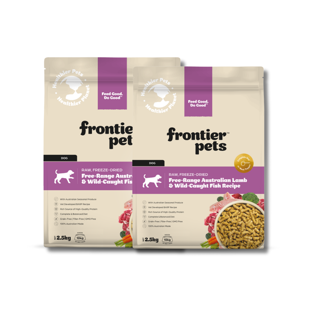 Free-Range Lamb & Wild-Caught Fish | Raw Freeze-Dried Dog Food 2 x 2.5kg