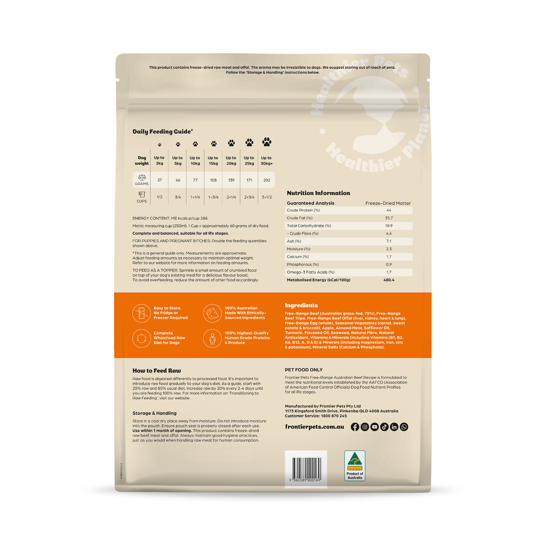 Free-Range Beef | Raw Freeze-Dried Dog Food 2.5kg