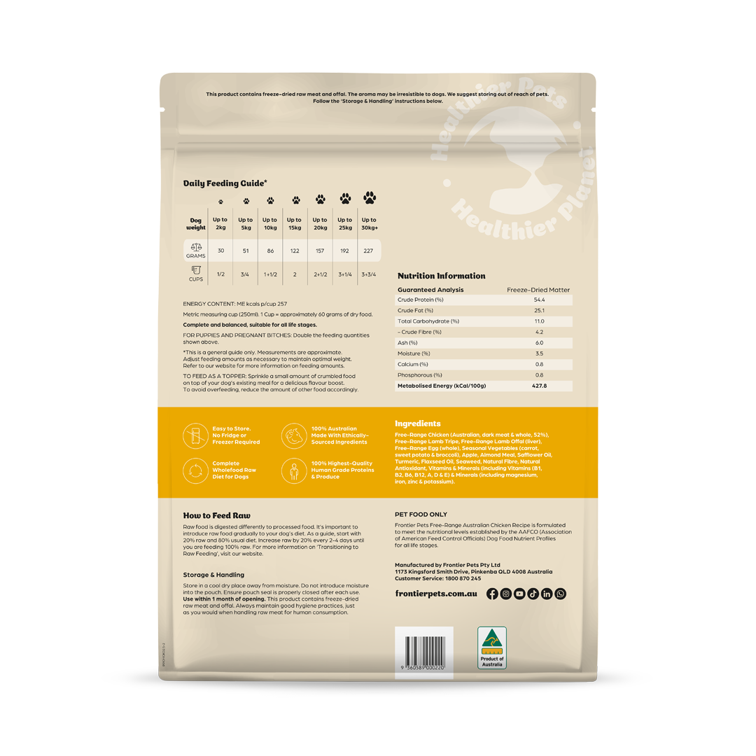 Free-Range Chicken | Raw Freeze-Dried Dog Food 2.5kg