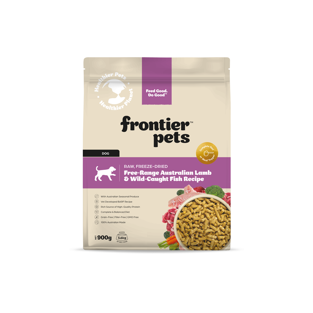 Free-Range Lamb & Wild-Caught Fish | Raw Freeze-Dried Dog Food 900g
