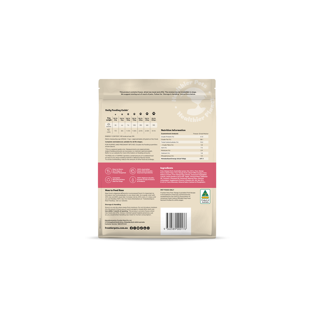 Free Range Freeze-Dried Pork Dog Food