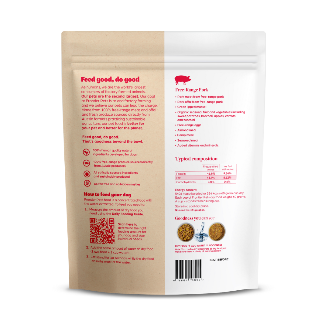 3 x 900g PUPPY COMBO | Beef + Pork + Chicken | Raw Freeze-Dried Puppy Food