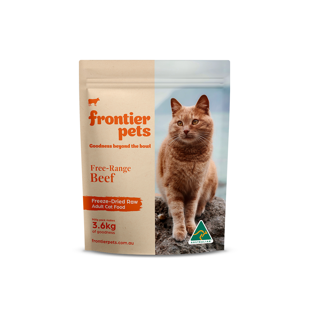 Free Range Beef Raw Freeze Dried Cat Food Adult