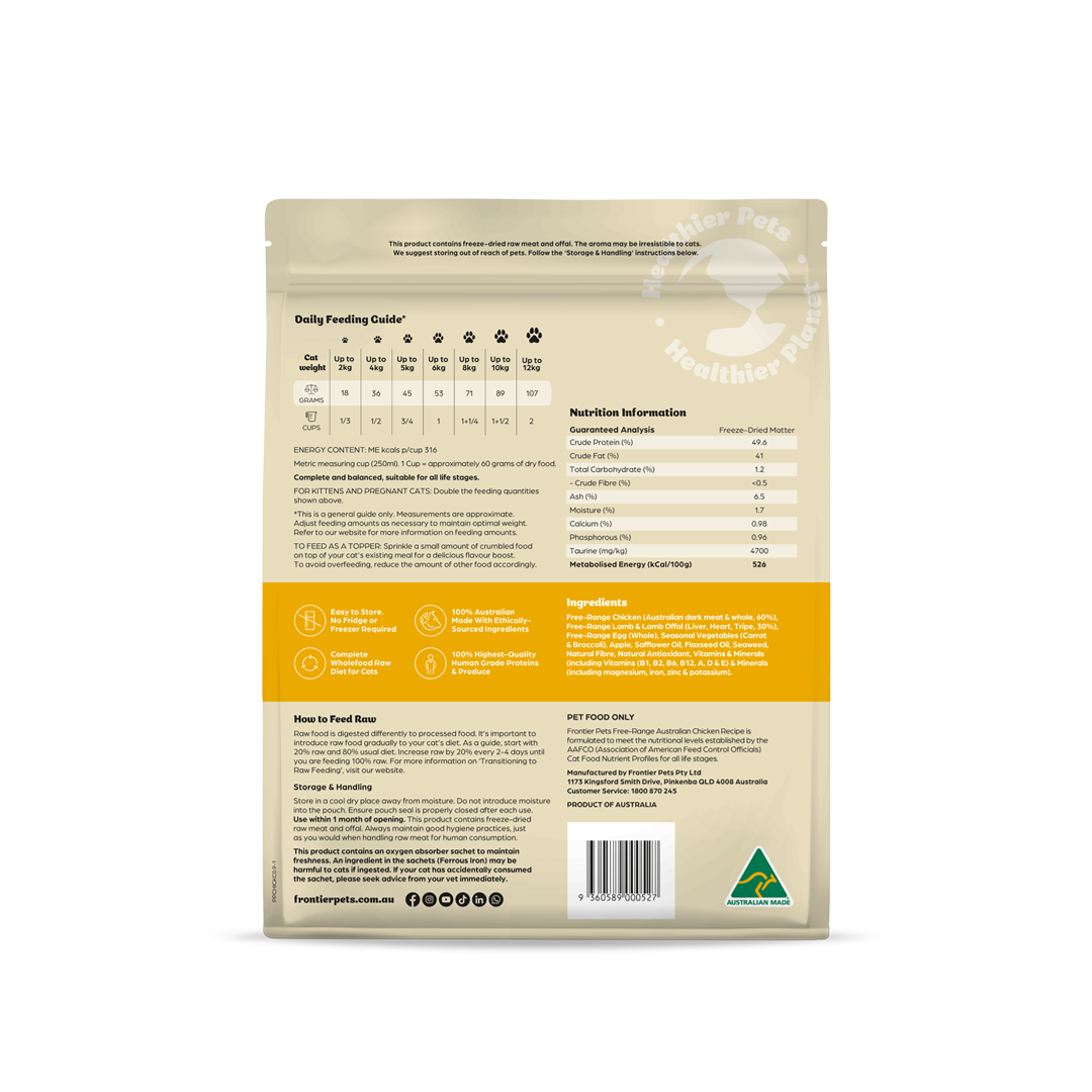 Free-Range Chicken | Raw Freeze-Dried Cat Food 900g