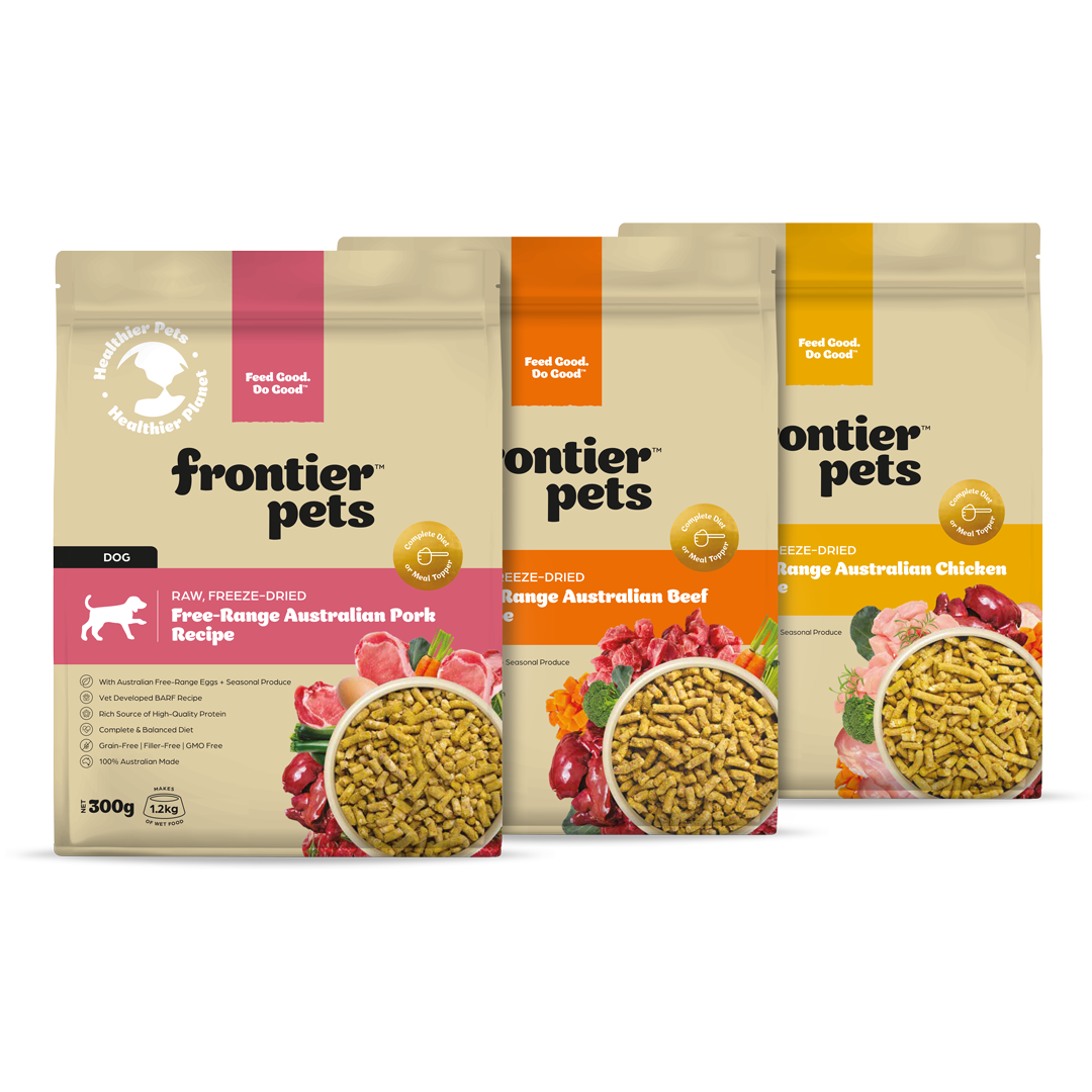 Free-Range Freeze-Dried Dog Food - Beef, Chicken, Pork