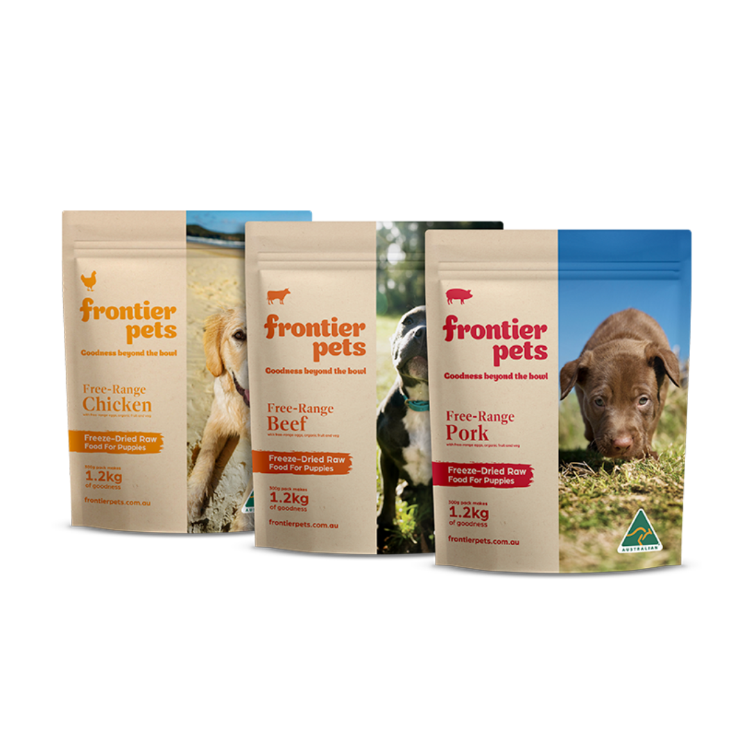 Puppy Dog Food - Free Range Beef Pork Chicken_Combo_300g