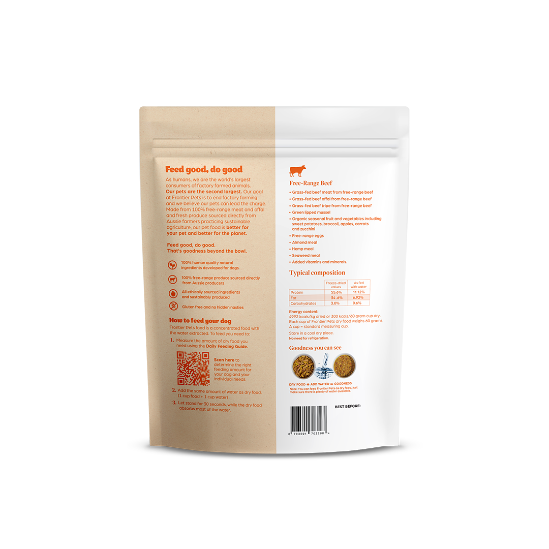 Free-Range Beef | Raw Freeze-Dried Puppy Food 900g