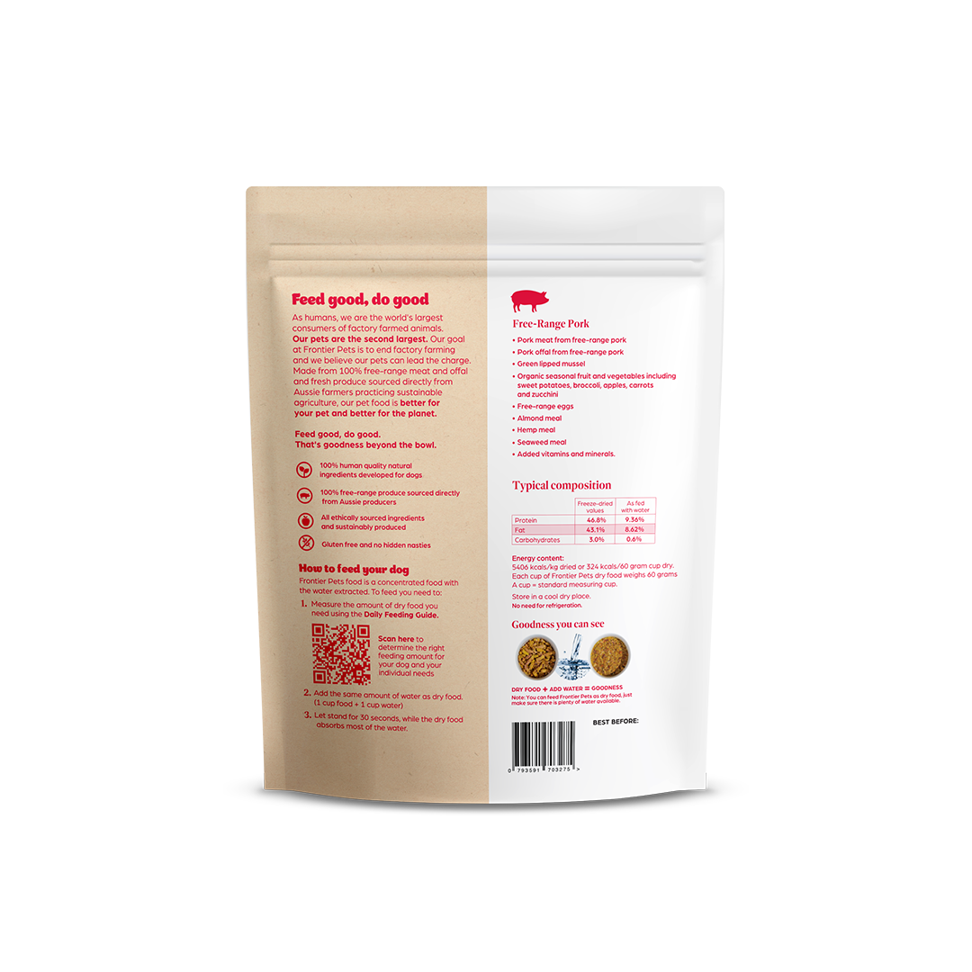 Free-Range Pork | Raw Freeze-Dried Puppy Food 900g