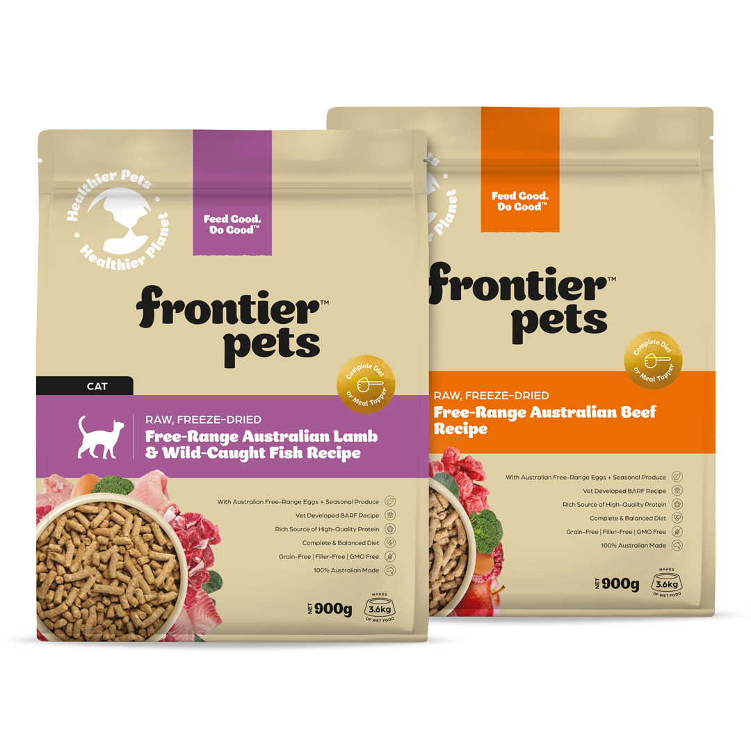 MEDIUM PACK COMBO | Free-Range Beef + Lamb & Fish | Raw Freeze-Dried Cat Food